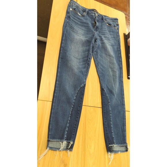 Abercrombie & Fitch Womens MidRise Jeans 10 Distressed Ankle Denim Whimsy Boho - Picture 1 of 7